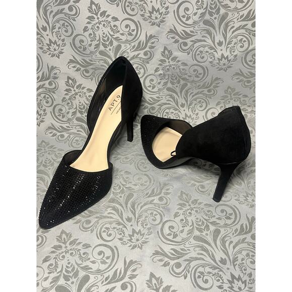 APT. 9 Oslynn Black Rhinestone Heels – Size 9.5 - Picture 3 of 5